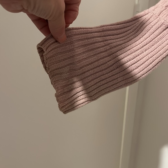 BCBGMaxAzria  overlay sweater pastel pink size M - Picture 2 of 4